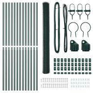 Оградa с колчета Зелен 1.6 x 25 m Покрит със PVC стомана