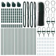 Оградa с колчета Зелен 0.8 x 50 м Покрит със PVC стомана