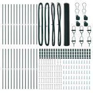 Оградa с колчета Зелен 1 x 50 m Покрит със PVC стомана