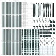 Стълб за ограда. Зелен 100 x 1,6 м (50 мм мрежа) Стомана и PVC
