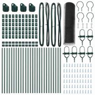 Оградa с колчета Сив 0.6 x 50 м Покрит със PVC стомана