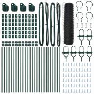 Оградa с колчета Сив 0.6 x 50 м Покрит със PVC стомана