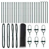 Оградa с колчета Сив 0.8 x 50 м Покрит със PVC стомана