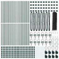 Оградa с колчета Сив 0.8 x 100 м Покрит със PVC стомана