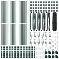 Оградa с колчета Сив 0.8 x 100 м Покрит със PVC стомана