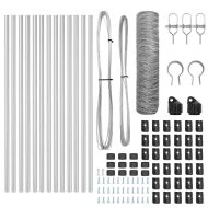 Оградa с колчета Сребрист 0.5 x 25 м Покрит със PVC стомана