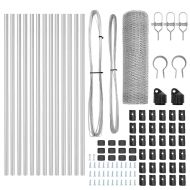Оградa с колчета Сребрист 0.8 x 25 m Покрит със PVC стомана