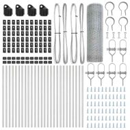 Оградa с колчета Сребрист 0.8 x 50 м Покрит със PVC стомана