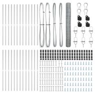 Оградa с колчета Сребрист 1.4 x 50 m Покрит със PVC стомана