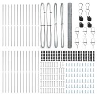 Оградa с колчета Сребрист 1.6 x 50 m Покрит със PVC стомана