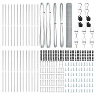 Оградa с колчета Сребрист 1 x 100 m Покрит със PVC стомана