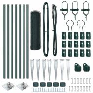 Оградa с колчета Зелен 0.5 x 10 м Покрит със PVC стомана