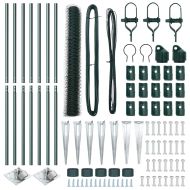 Оградa с колчета Зелен 1.2 x 10 m Покрит със PVC стомана