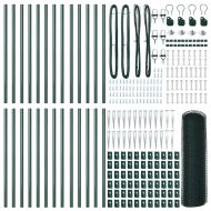 Оградa с колчета Зелен 0.6 x 50 м Покрит със PVC стомана