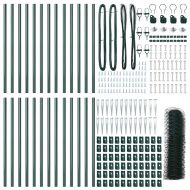 Оградa с колчета Зелен 0.6 x 50 м Покрит със PVC стомана