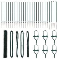 Оградa с колчета Зелен 1.2 x 50 m Покрит със PVC стомана