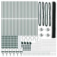 Оградa с колчета Зелен 1.5 x 50 m Покрит със PVC стомана