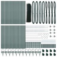 Оградa с колчета Зелен 0.6 x 100 м Покрит със PVC стомана