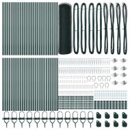 Оградa с колчета Зелен 1 x 100 m Покрит със PVC стомана