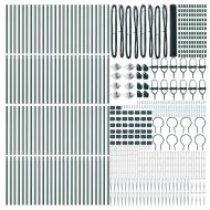 Оградa с колчета Зелен 1.4 x 100 m Покрит със PVC стомана
