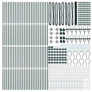 Оградa с колчета Зелен 1.5 x 100 м Покрит със PVC стомана