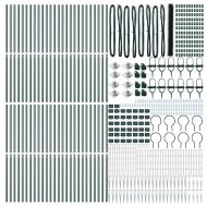 Оградa с колчета Зелен 1.6 x 100 m Покрит със PVC стомана