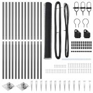 Оградa с колчета Сив 1.2 x 25 m Покрит със PVC стомана