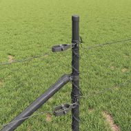 Оградa с колчета Сив 0.5 x 50 м Покрит със PVC стомана