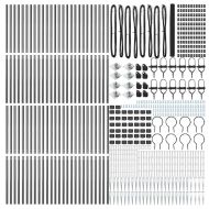 Оградa с колчета Сив 1.6 x 100 m Покрит със PVC стомана