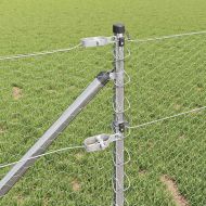 Оградa с колчета Сребрист 0.6 x 10 м Покрит със PVC стомана