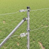 Оградa с колчета Сребрист 0.6 x 10 м Покрит със PVC стомана