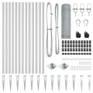 Оградa с колчета Сребрист 0.6 x 25 м Покрит със PVC стомана