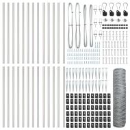 Оградa с колчета Сребрист 0.5 x 50 м Покрит със PVC стомана