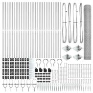 Оградa с колчета Сребрист 1.2 x 50 m Покрит със PVC стомана