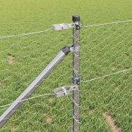 Оградa с колчета Сребрист 0.6 x 100 м Покрит със PVC стомана