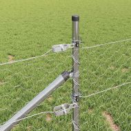 Оградa с колчета Сребрист 0.8 x 100 м Покрит със PVC стомана