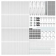 Оградa с колчета Сребрист 1.4 x 100 m Покрит със PVC стомана