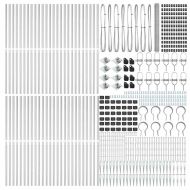 Оградa с колчета Сребрист 1.6 x 100 m Покрит със PVC стомана