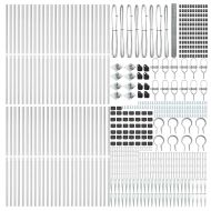 Оградa с колчета Сребрист 1.6 x 100 m Покрит със PVC стомана