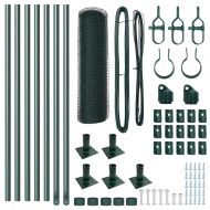 Оградa с колчета Зелен 0.6 x 10 м Покрит със PVC стомана