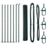 Оградa с колчета Зелен 1.2 x 10 m Покрит със PVC стомана