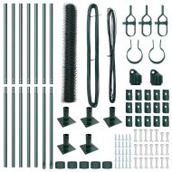 Оградa с колчета Зелен 1.2 x 10 m Покрит със PVC стомана