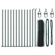 Оградa с колчета Зелен 0.5 x 25 м Покрит със PVC стомана