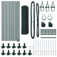 Оградa с колчета Зелен 0.6 x 25 м Покрит със PVC стомана