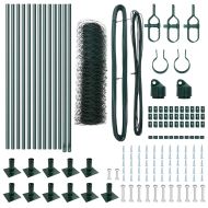 Оградa с колчета Зелен 0.6 x 25 м Покрит със PVC стомана