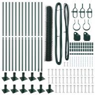 Оградa с колчета Зелен 1.2 x 25 m Покрит със PVC стомана