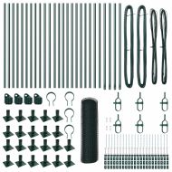 Оградa с колчета Зелен 0.6 x 50 м Покрит със PVC стомана