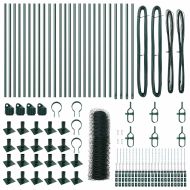 Оградa с колчета Зелен 0.6 x 50 м Покрит със PVC стомана