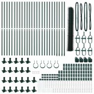 Оградa с колчета Зелен 1.2 x 50 m Покрит със PVC стомана