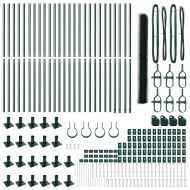 Оградa с колчета Зелен 1.6 x 50 m Покрит със PVC стомана